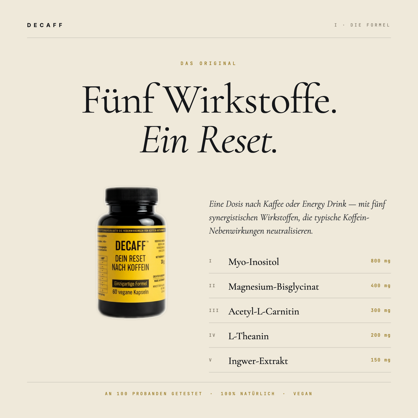 DECAFF - Erholung nach Kaffee & Energy Drinks